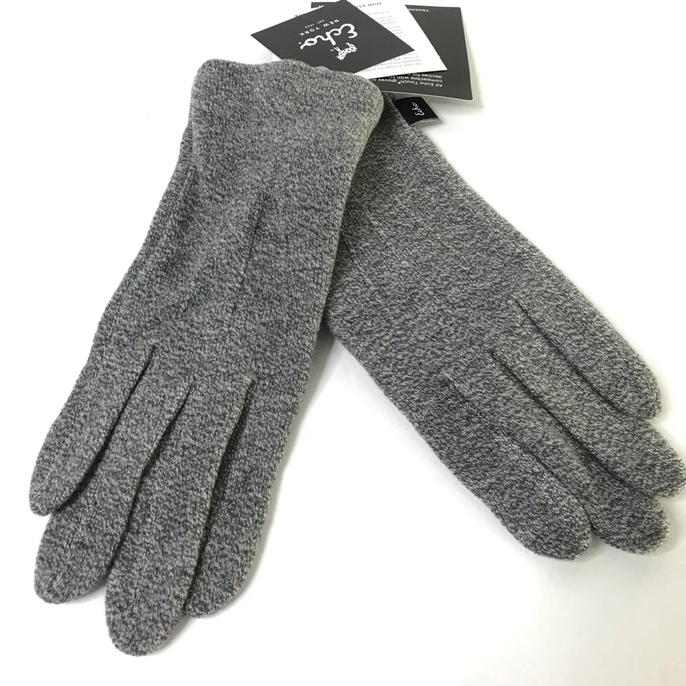 NORDSTROM ECHO New York Echo Touch Gray Heathered Gloves NEW Size L/XL